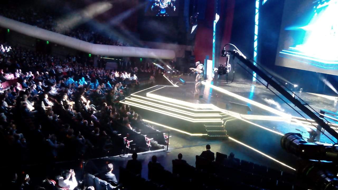 Titan the Robot on stage at the huge Mexico Siglo XXI show in Mexico City
