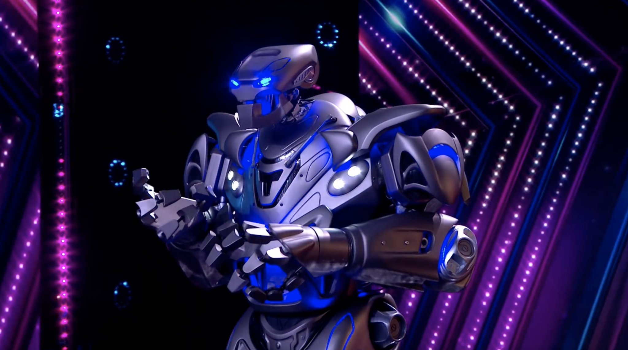 Titan the Robot on stage during his Britain's Got Talent audition at the London Palladium. #BGT